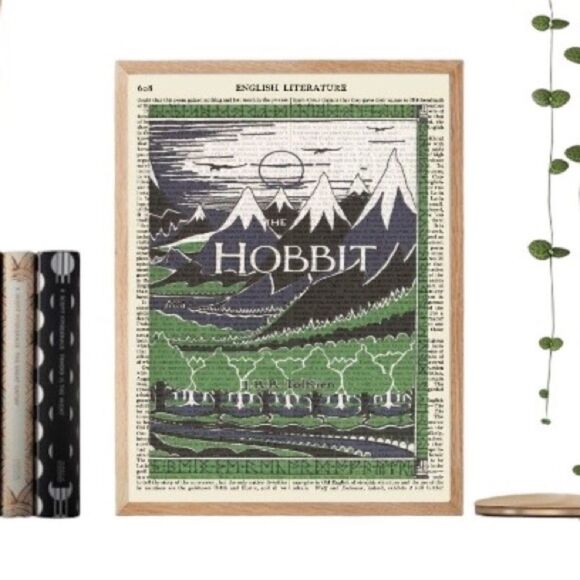 The Hobbit JRR Tolkein Book Cover Print - Picture 3 of 5